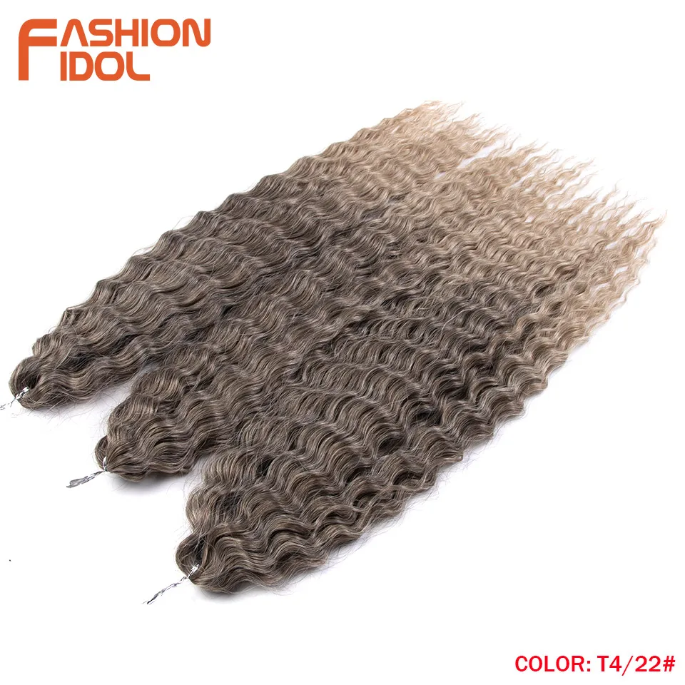 Ariel Hair Synthetisch Twist Gehaakt Krullend Haar 24 Inch Watergolf Vlechthaar Ombre Blond Bruin Diepe Golf Vlechthaarverlenging
