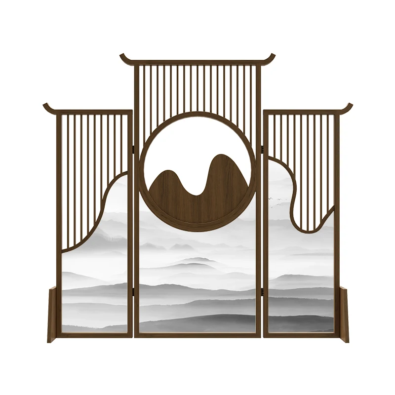 

Screen partition wall New Chinese-style living room entrance door occlusion partition