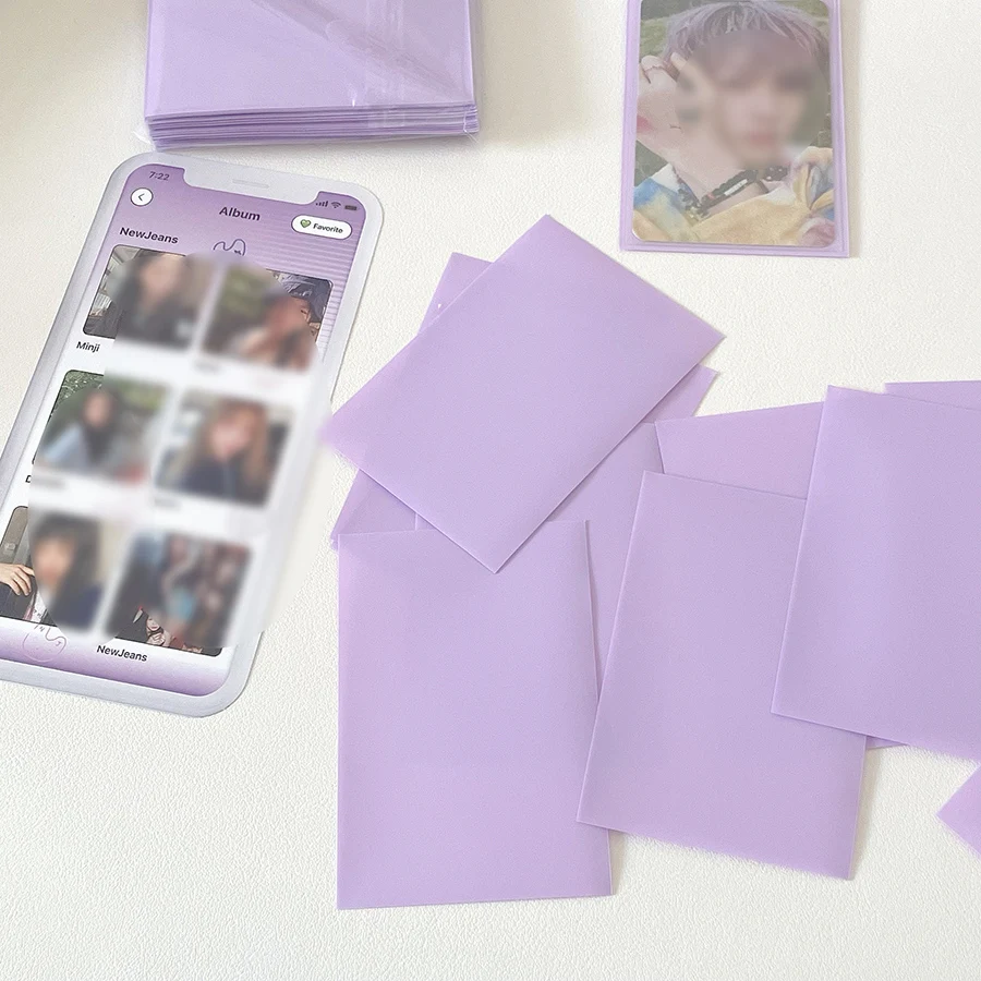 Sharkbang 50 Stück/Lot Holo-Kartenhüllen, 61 x 91 mm, 20C Macaron-Farbe, Kpop-Halter für Postkarten, Filme, Spielkarten, Fotokartenschutz – Detail 33