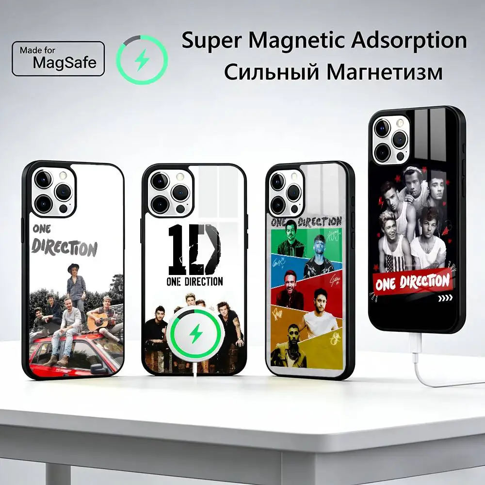 

O-One Direction Music Band Phone Case For iPhone17,16,15,14,13,12,11 Plus,Pro Magnetic For Magsafe Wireless Charging