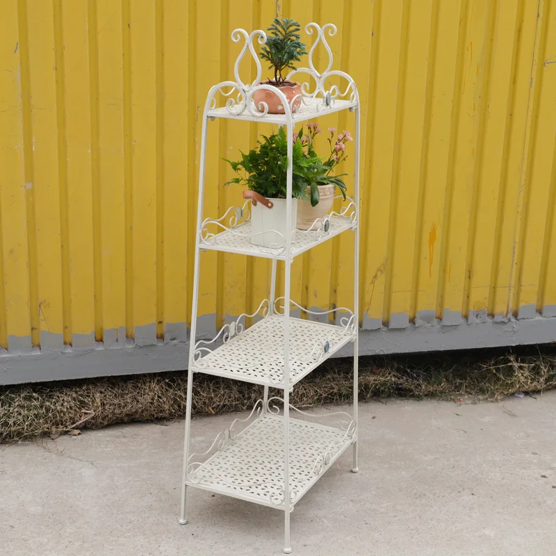 Retro wrought iron multi-layer flower rack, outdoor garden grocery rack, flower rack, storage , starting from one piece