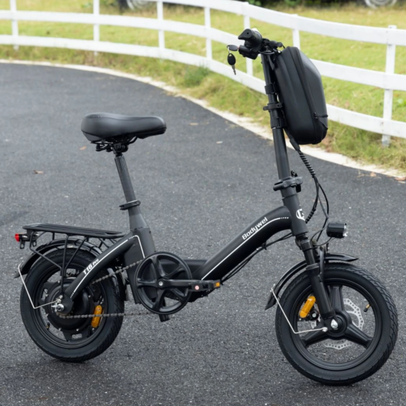 

Bodywel T16Pro 14" Folding Electric Bike for Adults, 36V 10.4Ah Removable Battery, UL Commuter EBike with Dual Disc Brakes