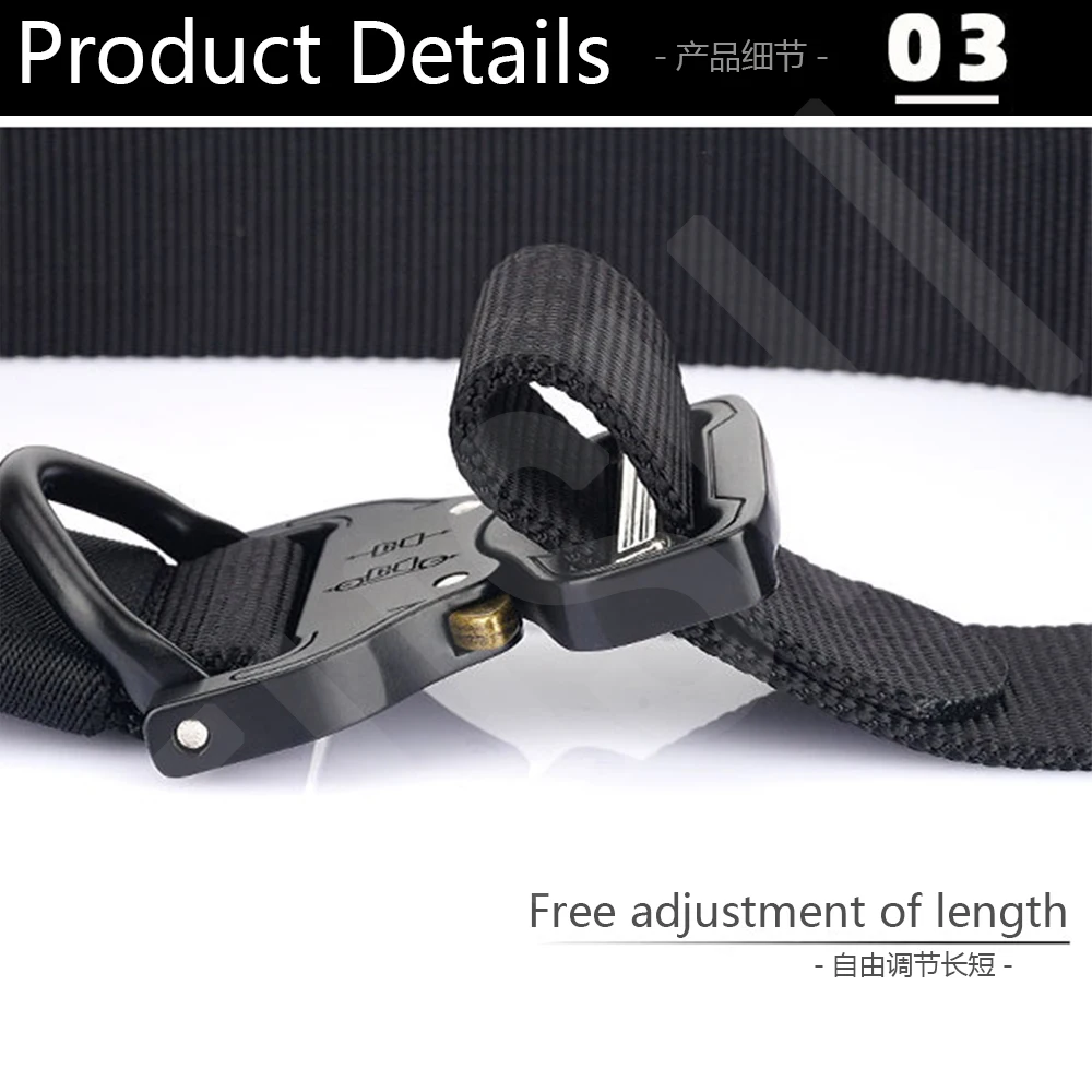 TUSHI 1.7 inch Army Tactical Belt Quick Release Military Airsoft Training Molle Heavy Duty Outdoor Shooting Hiking Hunting Belt