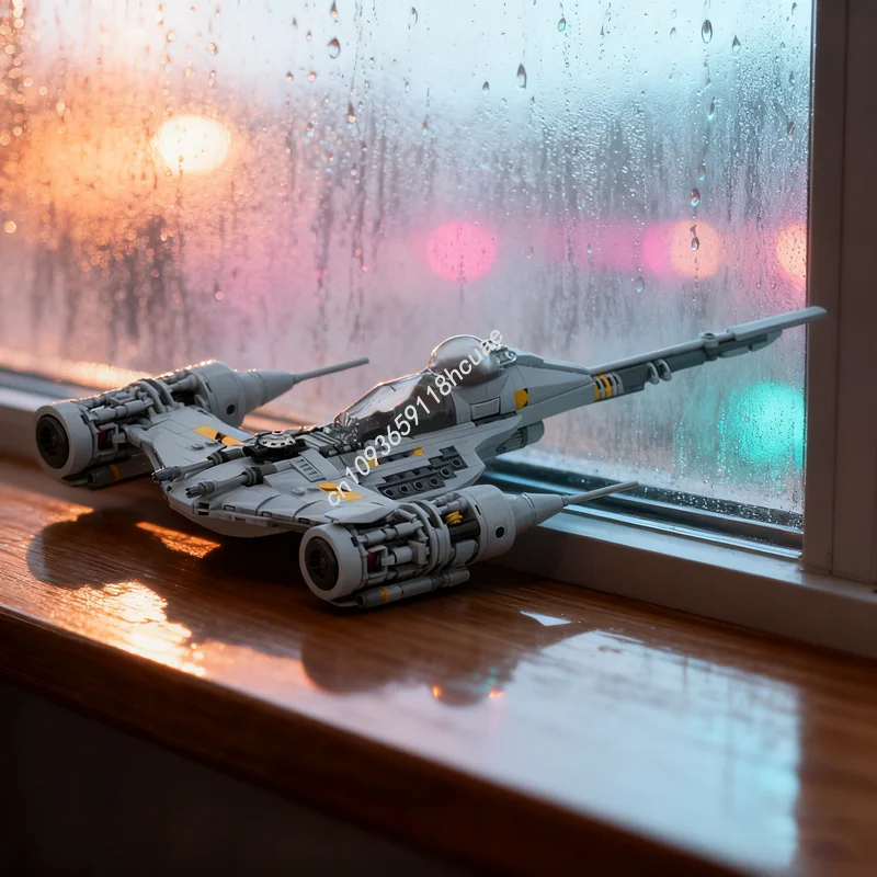 591 Uds MOC Mandalorian N 1 modelo de batalla de estrellas arquitectura de bloques de construcción DIY juguetes creativos Idea ladrillo regalos de navidad niños