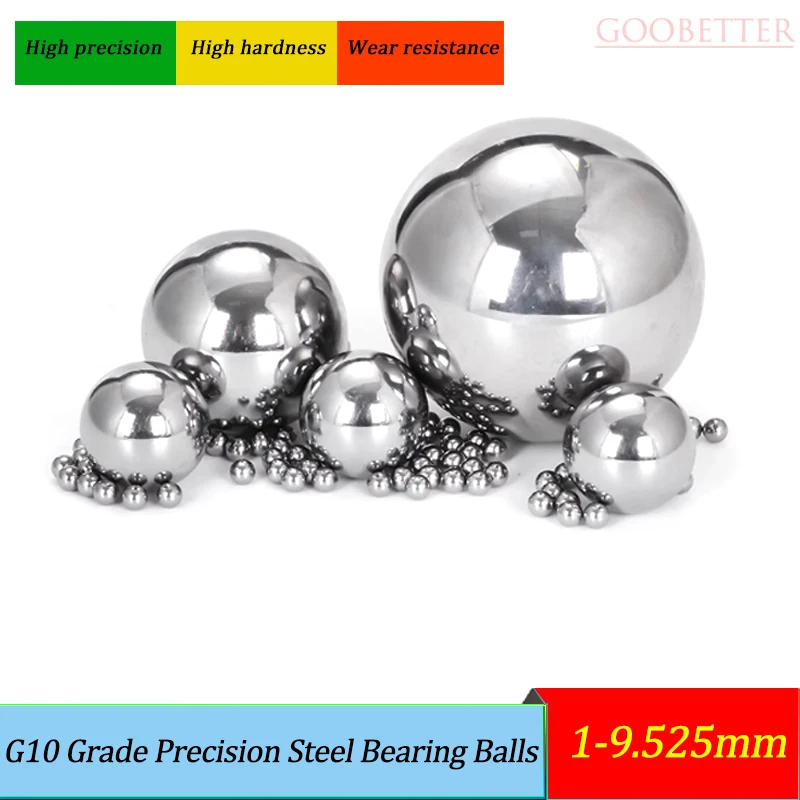

G10 Grade Precision Steel Balls for Lead Screws (1-10mm Sizes: 1/1.2/1.5/1.588/1.8/2/2.381/2.5/2.778/2.8mm) Industrial Bearings