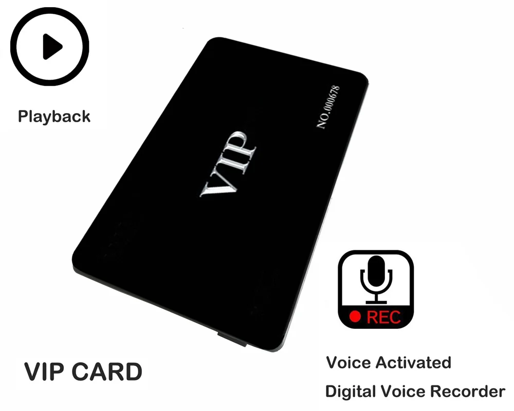 

Digital Voice Recorder Noise Cancelling Voice Activated Recorder VIP Card 15Hours Recording Time MP3 Player via USB Earphone