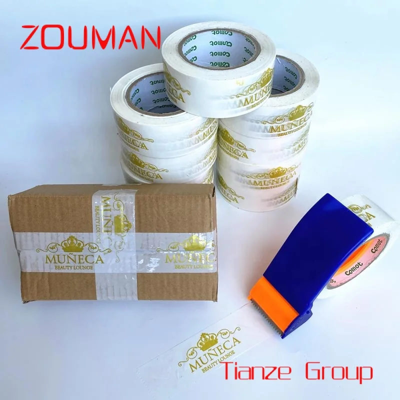 Custom , Cheap custom adhesive prime packing tape roll cartoon packing tape with logo printing