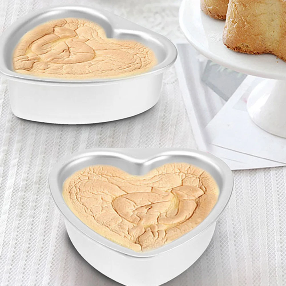 

3Pcs Heart Cake Pan Set Nonstick DIY Baking Tools Aluminum Alloy Heat Resistant Suitable Home Shop Cake Pan Baking Pans Nonstick