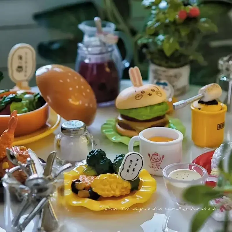 1 conjunto 1/6 casa de bonecas hambúrguer talheres caixa de refeição mini prato de jogo de comida modelo decoração de cozinha em miniatura acessórios diy