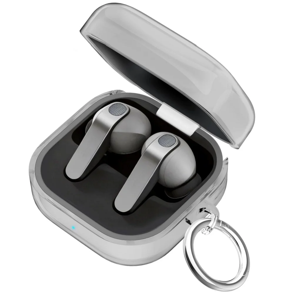 für Samsung Galaxy Buds 4 Pro Hülle/Buds 4 Hülle, stoßfeste, transparente Hülle für Samsung Galaxy Buds 4/4 Pro mit Schlüsselanhänger und Reinigungsset – Detail 7