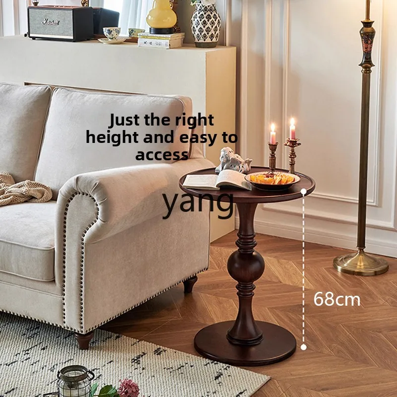 

LH retro living room sofa round few balcony round coffee table bedroom bedside table