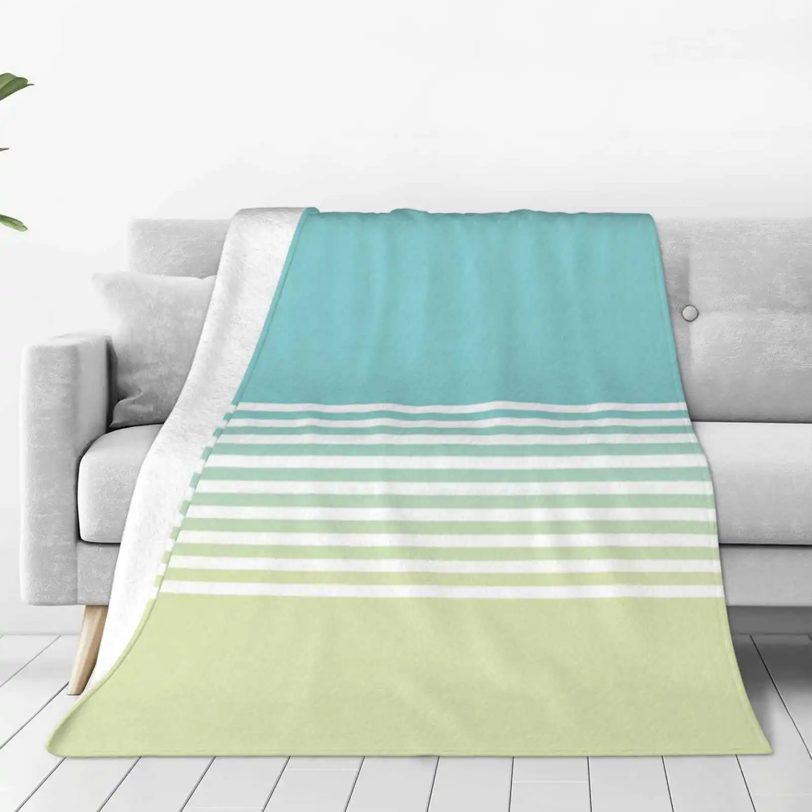 Minimalistic Pattern Design With Stripes For Home Sofa Bed Camping Car Plane Travel Portable Blanket Minimalistic Pattern