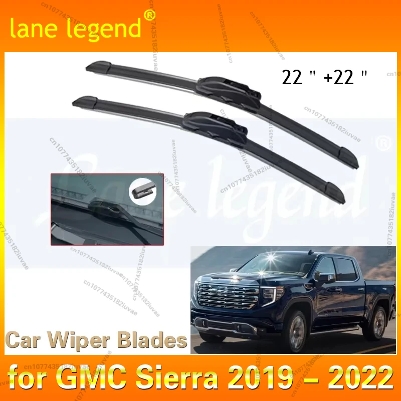 

Car Front Windshield Wiper Blades for GMC Sierra Fifth Generation 2019 2020 2021 2022 Frameless Rubber Snow Scraping Accessories