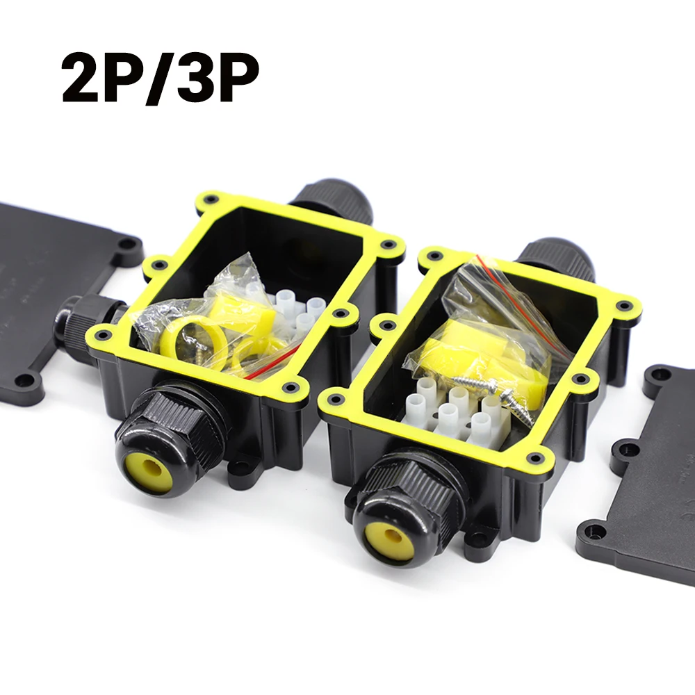 IP68 Waterproof Junction Box 2 Way 3 Way 4mm-15mm Cable Connector Sealed Retardant Electrical Outdoor Waterproof Box