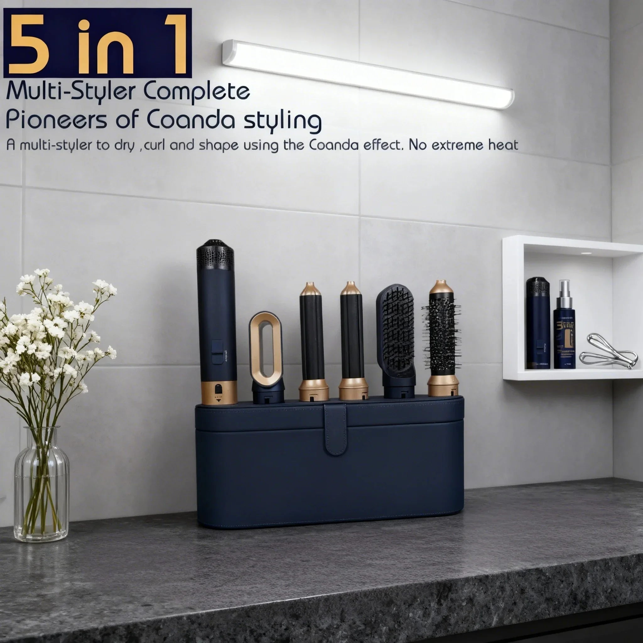 

Новый фен Multi Стайлер для волос 5 в 1 Плойка Выпрямитель для волос с щеткой для волос Фен для волос Фен Multi Styler