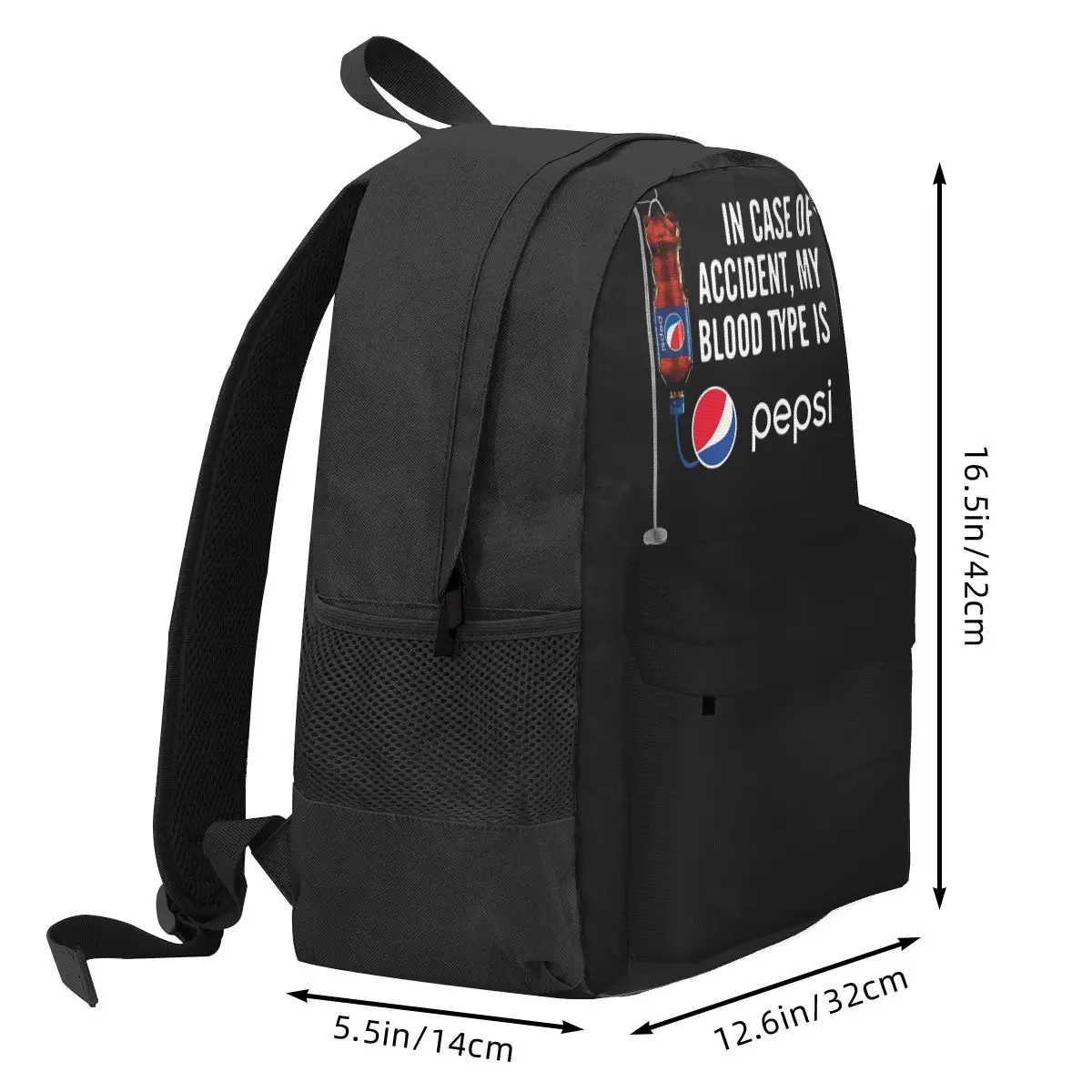 في حالة حادث، نوع بلدي هو - حقائب ظهر بيبسي للأولاد والبنات، حقيبة كتب ذات سعة كبيرة، حقائب مدرسية للكمبيوتر المحمول، حقيبة كتف #2