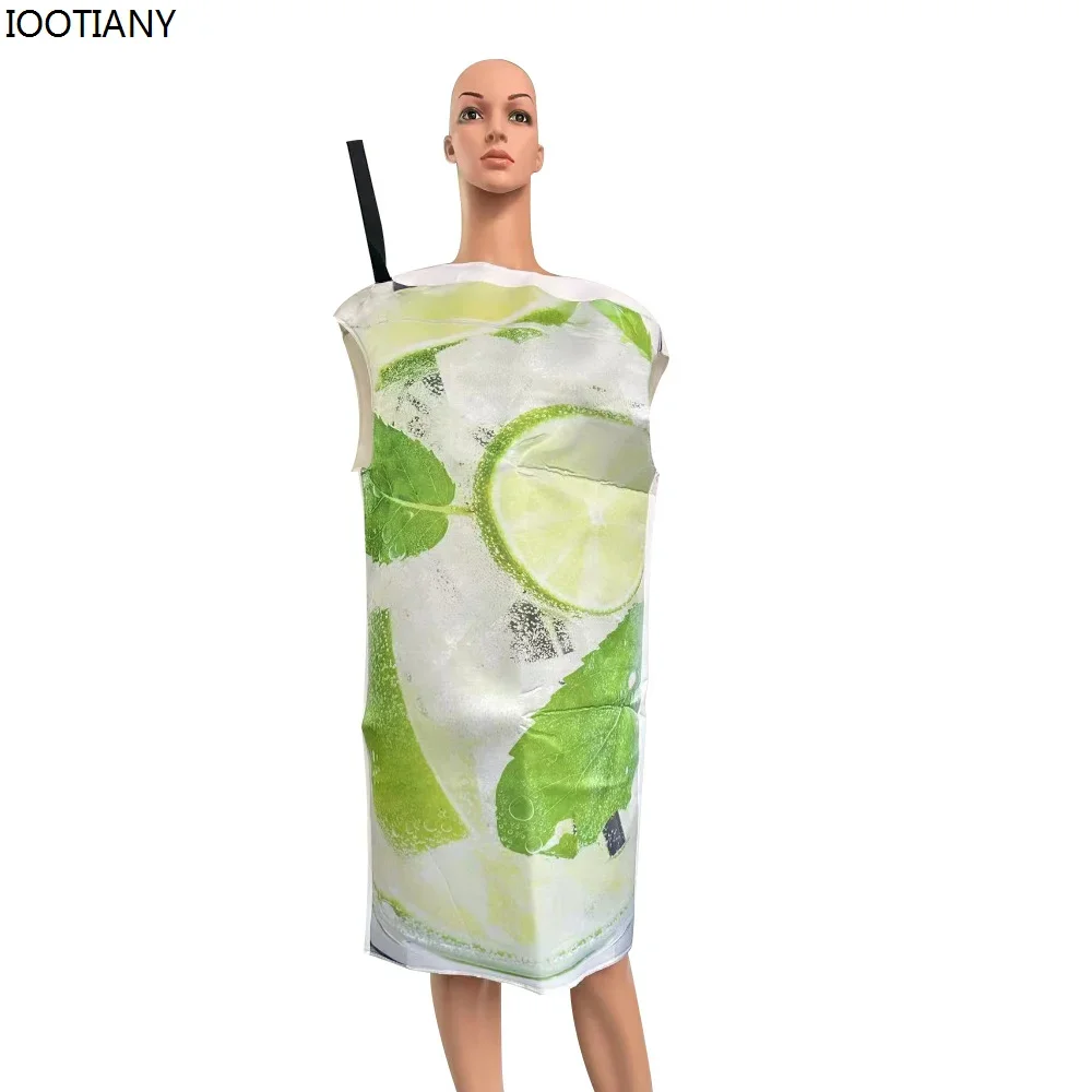 CosplayAdult مضحك زجاجة بيرة دور اللعب زوجين زي هالوين مركب الإسفنج البيرة الملابس كرنفال حفلة تنكرية Jumpsu