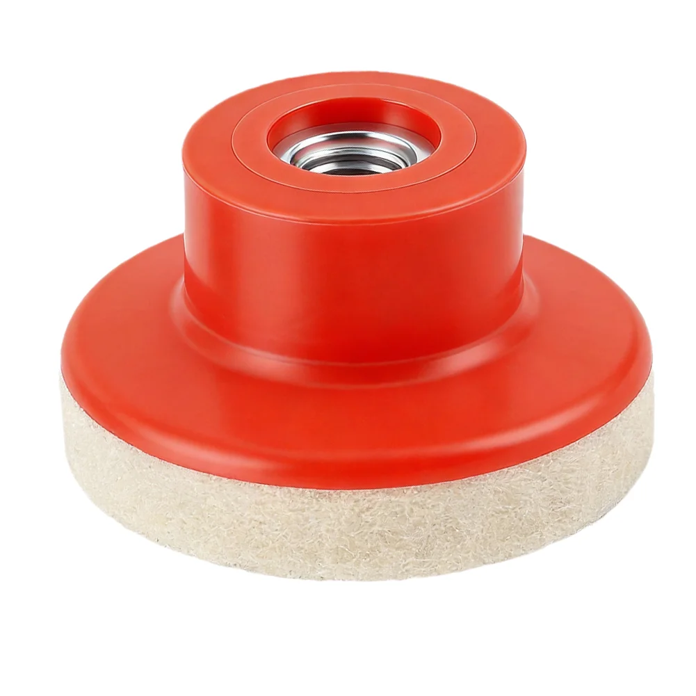 50mm Wool Felt Sanding Wheel for Angle Grinder - 10mm Internal Thread 8mm Thickness Suitable for Stainless Steel Copper Aluminum