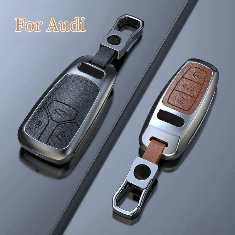 

Zinc Alloy Style Car Key Case For Audi A1 A3 8V 8P 8L A4 A5 B8 B9 8T A6 A7 C6 C7 Q3 8U Q5 Q7 4M TT TTS Car Key Cover Shell Fob