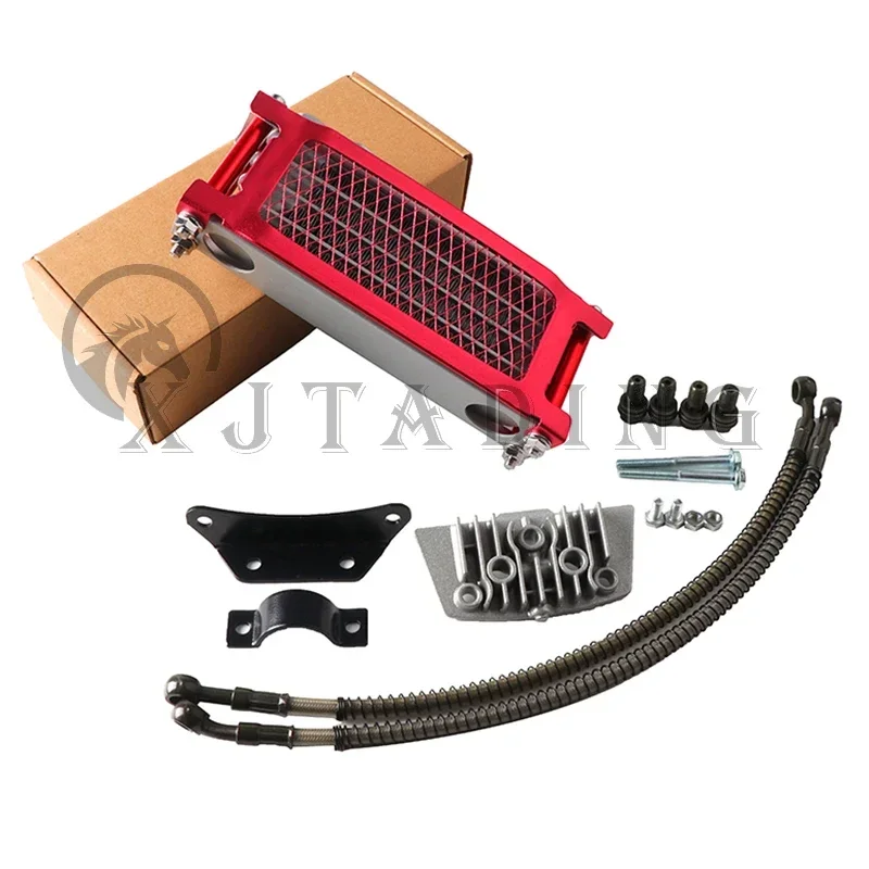Motocross Universal 50cc-140cc Modifizierter Ölkühler Ölkühler-Kit für Honda Yamaha Kawasaki Dirt Bike Mopeds Enduro Motocross