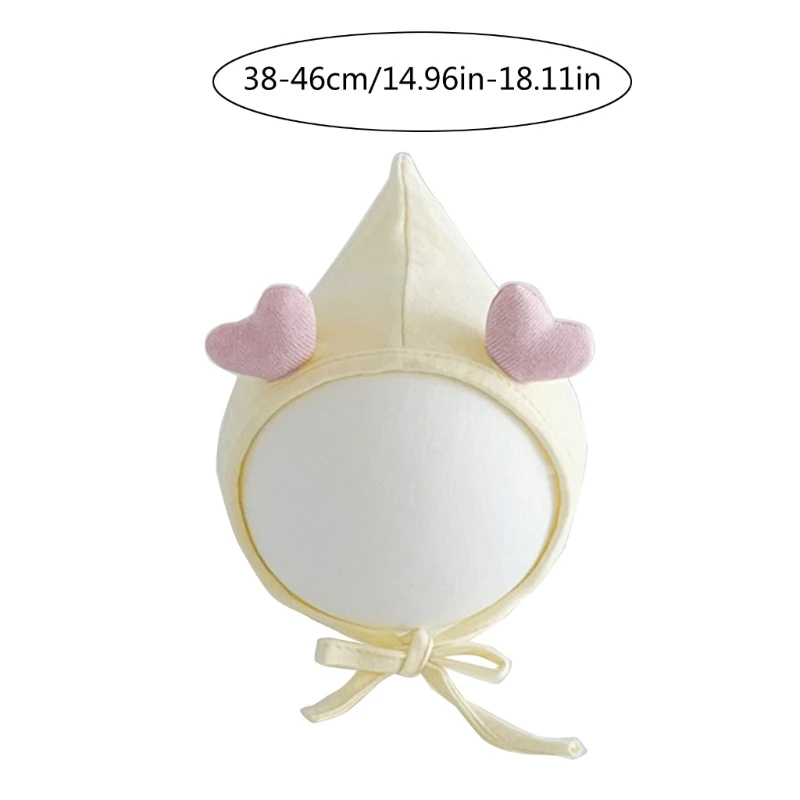 Baby Ear Protections Love Heart Decors Newborns Bonnet Fashion Headwear New Dropship