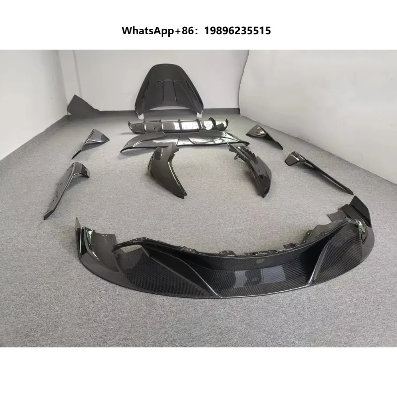 Upgrade to  Carbon Fiber Front Lip Rear Diffuser Spoiler Side Skirts Mudguard Hood Body Kit for  720s Body Kit