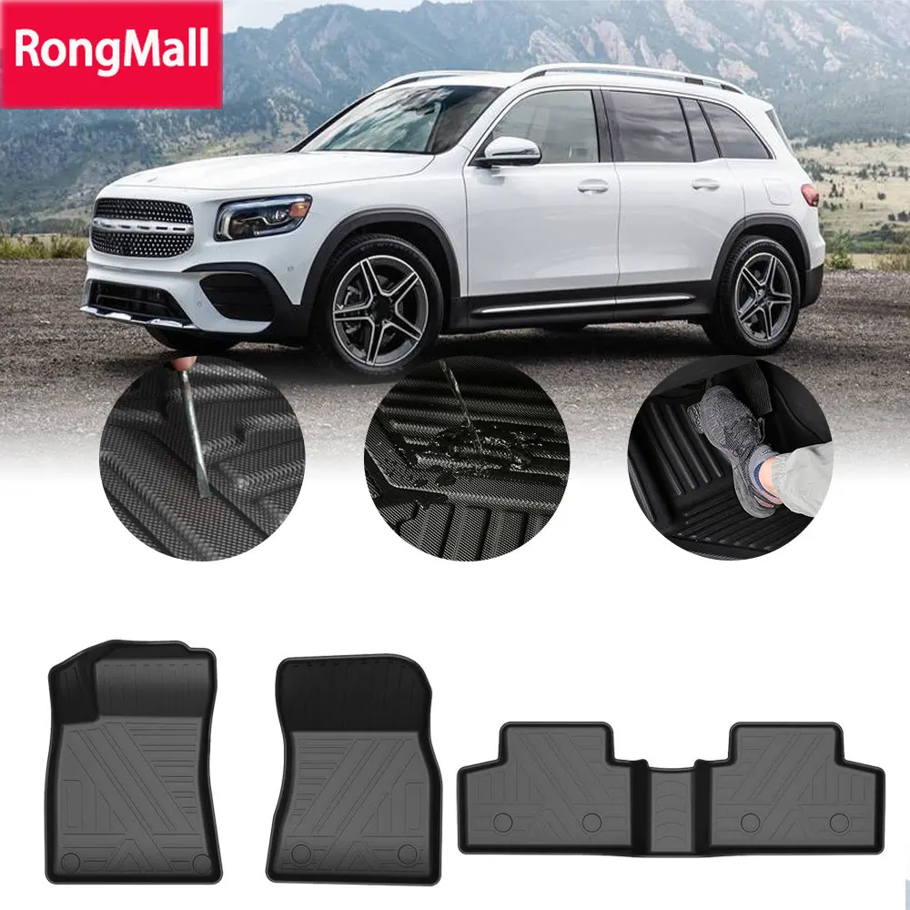 

TPE Car Floor Mats for Mercedes-Benz GLB 2020 2021 2022 Waterproof Protective Rubber Car Pad Liner Auto Interior Accessories