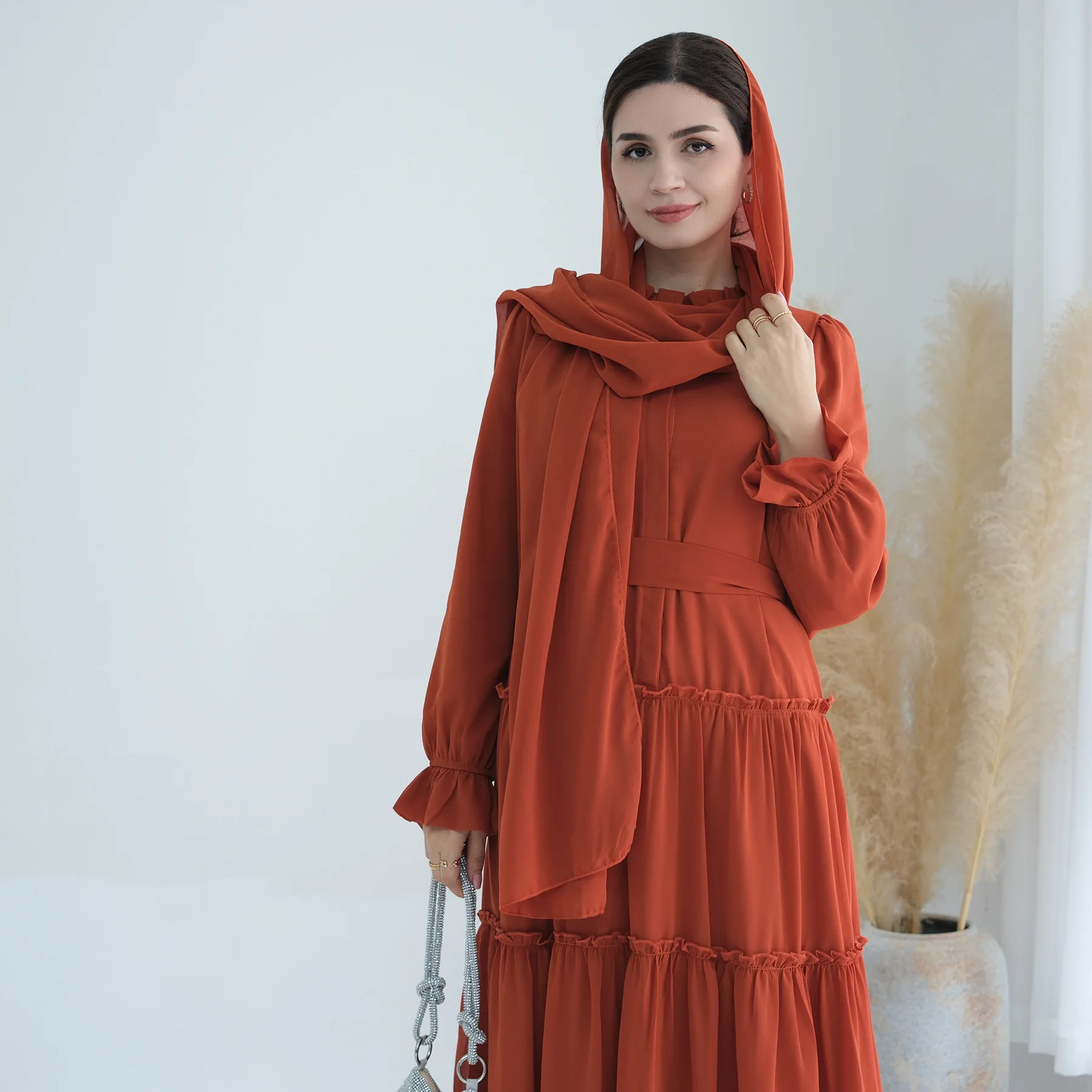 

Ramadan Abaya Muslim Women Long Maxi Dress Turkey Dubai Hijab Kaftan Eid Party Arab Robe Islamic Femme Caftan Vestidos Jalabiya