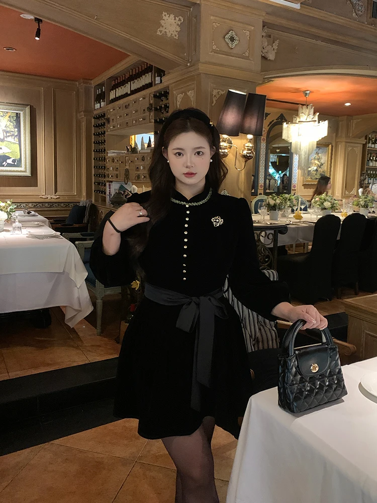 

Новая осенне-зимняя женская юбка больших размеров с вельветовой лентой и узлом, люксовая, от бренда PeE