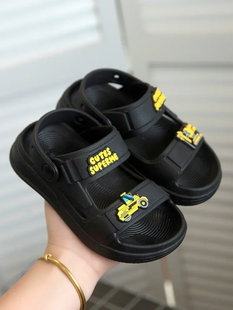 

Boys' Sandals Summer New Comfortable Cartoon Soft Sole Lightweight Waterproof Student Sandals
