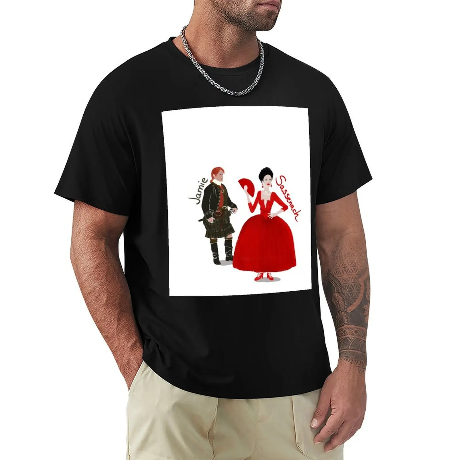 Sassenach and Jamie Fraser, Outlander T-Shirt t shirt man designer T-Shirt
