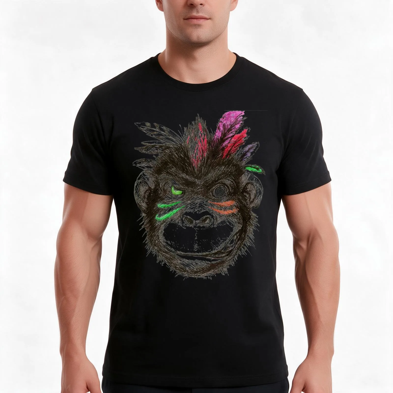 shaka ponk T-Shirt Summer Casual Cotton Tee Oversized Streetwear Tops Vintage Graphic Print Loose Fit Short Sleeve