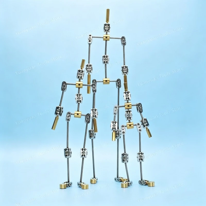 DIY Not-Ready-Made Animation Studio Armature Kit for Stop Motion Puppet with Silicone Hands Stop-motion Animation Metal Skeleton