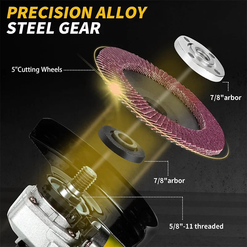 125 مللي متر 9000 دورة في الدقيقة اللاسلكي الأصفر زاوية طاحونة DCG407 المعادن القاطع بطارية ليثيوم محرك ل ديوالي 20 فولت بطارية دبوس #2