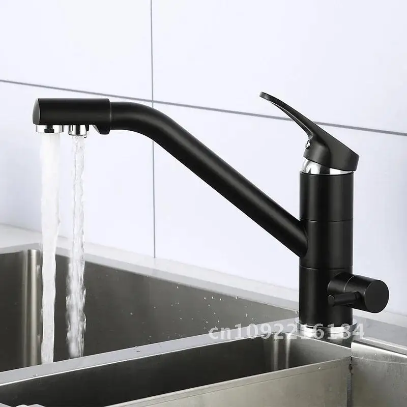 Brass Kitchen Faucet 3 in 1 Kitchen Faucet Filter Drinking, Tap Cleaning Water for Mixer Sink Kitchen Faucet Cooking,
