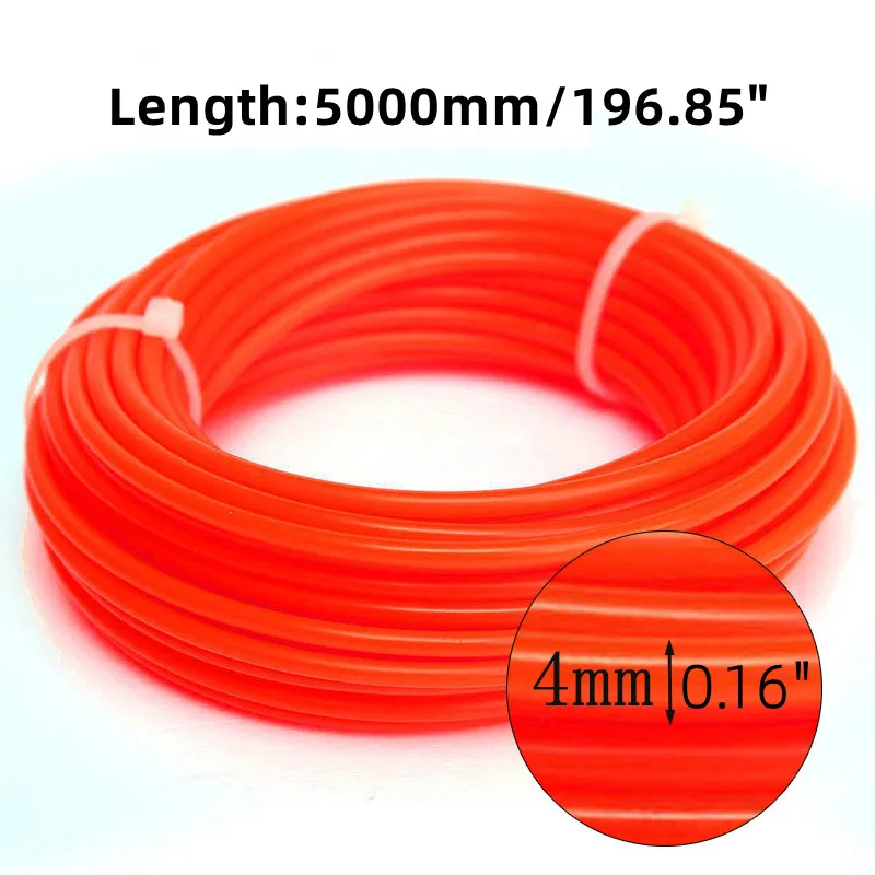 Forte aparador strimmer roçadora linha de cabo de náilon 4mm * 5000mm corda de fio para cortador de grama grosso 4.0mm substituição