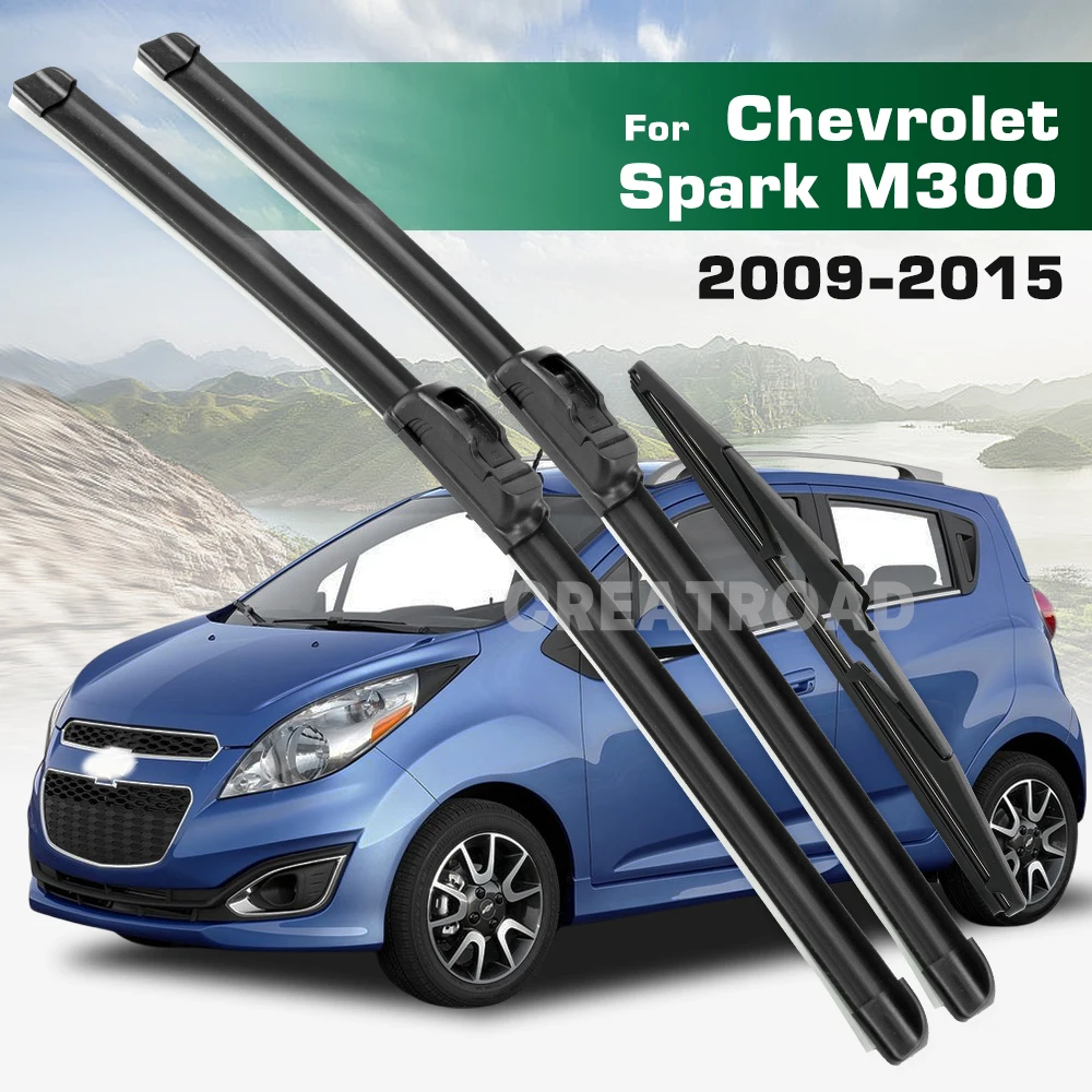 

GREATROAD Стеклоочиститель с левым и правым рулем, набор передних и задних щеток стеклоочистителя для Chevrolet Spark M300 2009-2015, щетки для лобового стекла