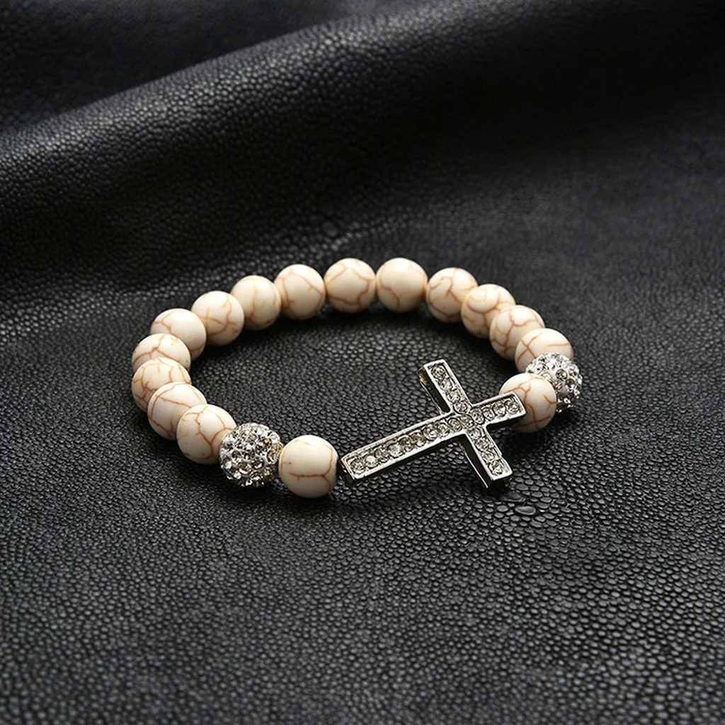 Diy Decorative Bracelet Stylish Rhinestone Cross Bracelet Fashion Bracelet Versatile For Women Formal Outfits Relatives And