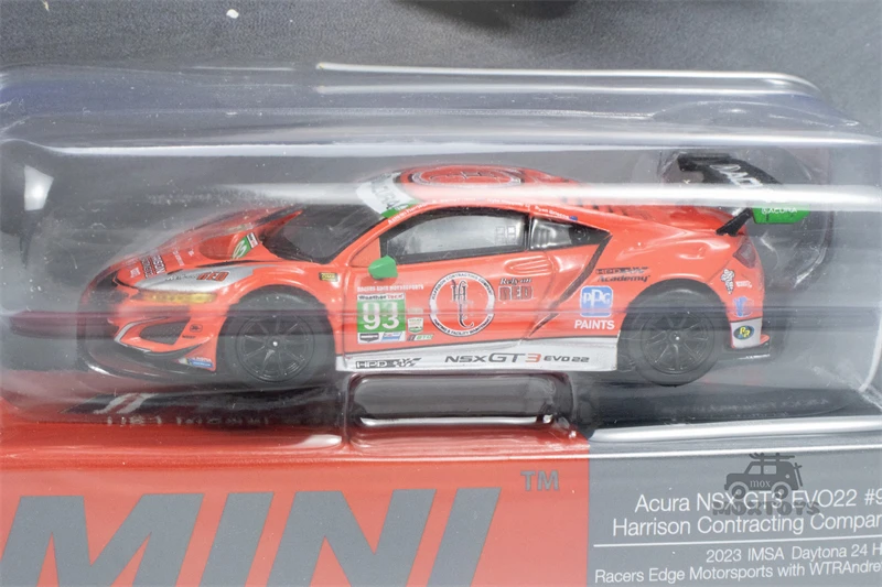 MINI GT Mijo exclusivo 1:64 Acura NSX GT3 EVO22 #93 WTR Racers Edge Motorsports modelo de coche fundido a presión