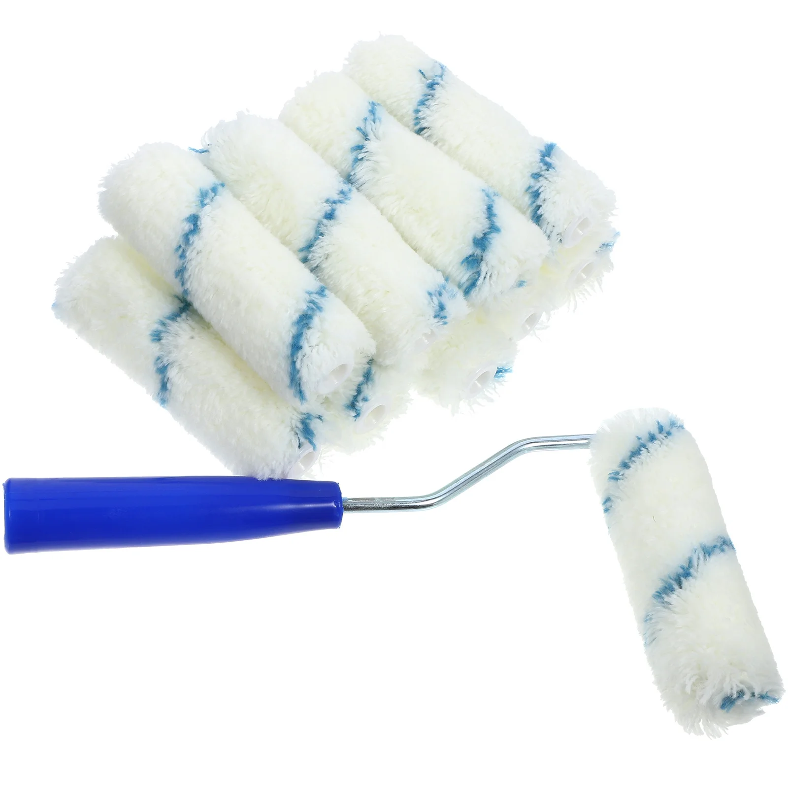 مجموعة واحدة من فرشاة الطلاء الصغيرة لطلاء الجدران وإطار الأسطوانة المحمول ومستلزمات الطلاء البديلة