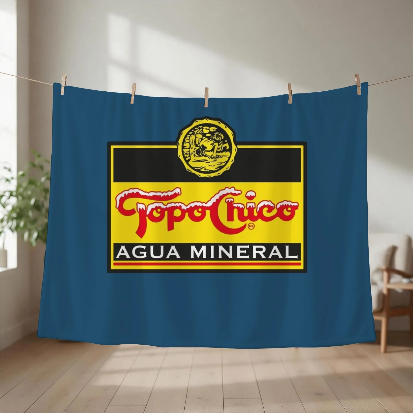 Topo Chico Topo 75 Throw Blanket couch cozy soft plush fuzzy picnic outdoor blanket
