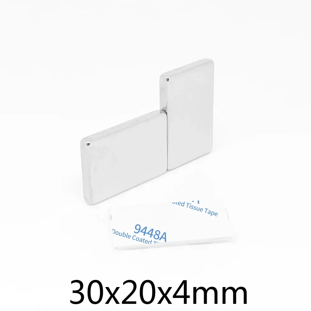 Magnete quadratico 30X20X4mm con nastro autoadesivo 30*20*4 Magnete potente 30x20x4 per frigoriferi domestici, uffici fai da te