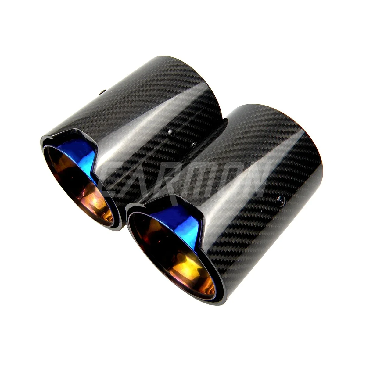 4pcs/set M logo Glossy Carbon Fiber Exhaust Tip Muffler For BMW M2 M2C F87 2015-