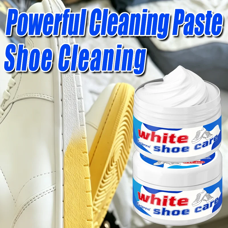 White Shoe Brightening Cream Sneaker Whitening Paste Effectively Removes Yellowing Restores Color for All Kinds of Shoes