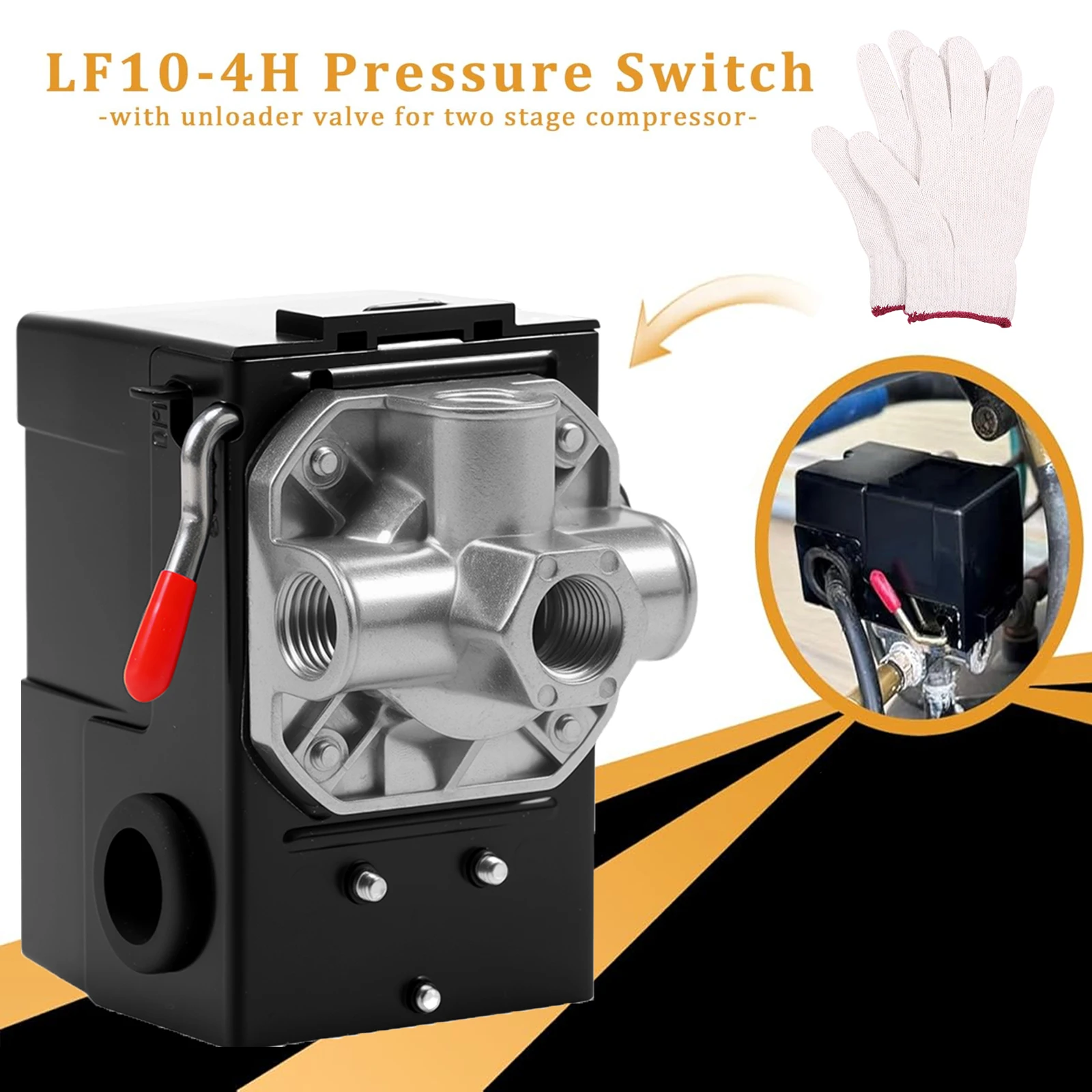 Air Compressor Pressure Switch Set Safe Pressure Switch Replacement Kit Easy to Use Compatible High Pressure Switch Replacements