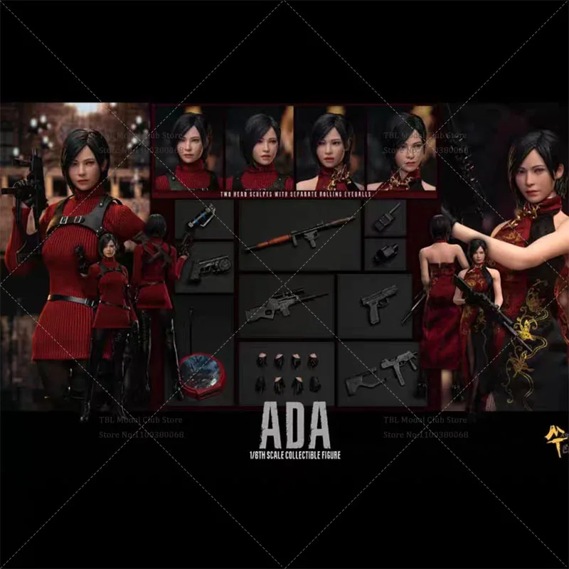 In Stock Master Team MTtoys018 1/6 Collectible  Ada Wong Double Head Movable Eyes 12'' Female Solider Full Set Action Figure