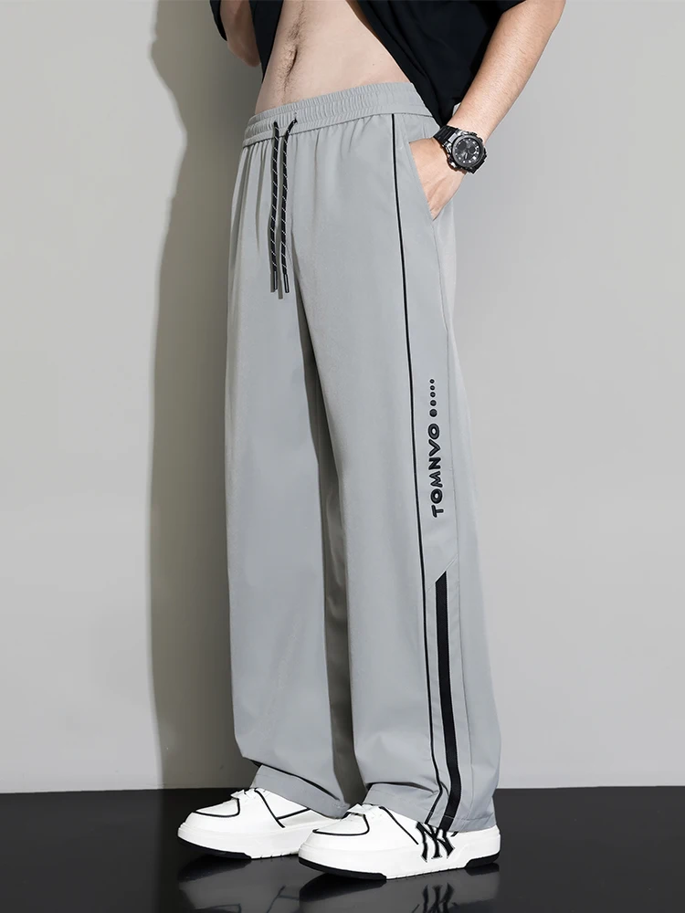 

Plus Size 10xl Summer Sweatpants Men Quick-Dry Breathable Ice Cool Nylon Stretch Long Trousers Male Casual Track Pants 8xl 9xl
