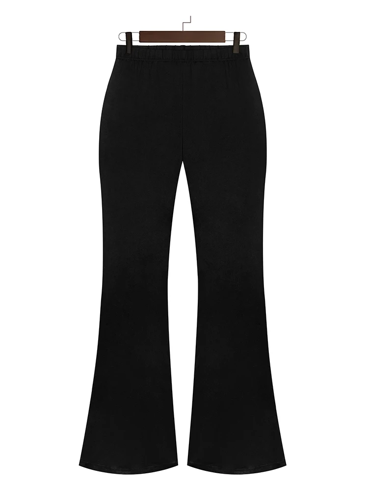 Plus Size Women\'s Casual Pants Two-Pack Solid Color Slim Fit Trousers Flared Pants Fashion Street Outdoor Suit