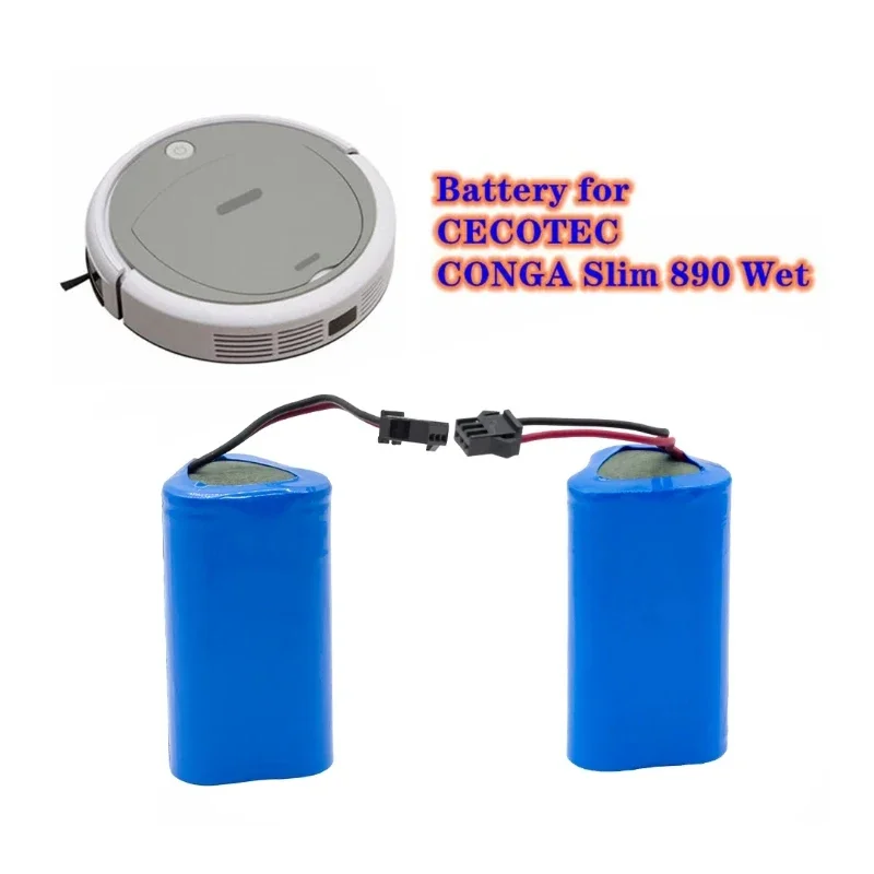10.8V/11.1V Lithium Battery For CECOTEC For CONGA Slim 890,Wet Robotic Vacuum Cleaner Battery High Quality