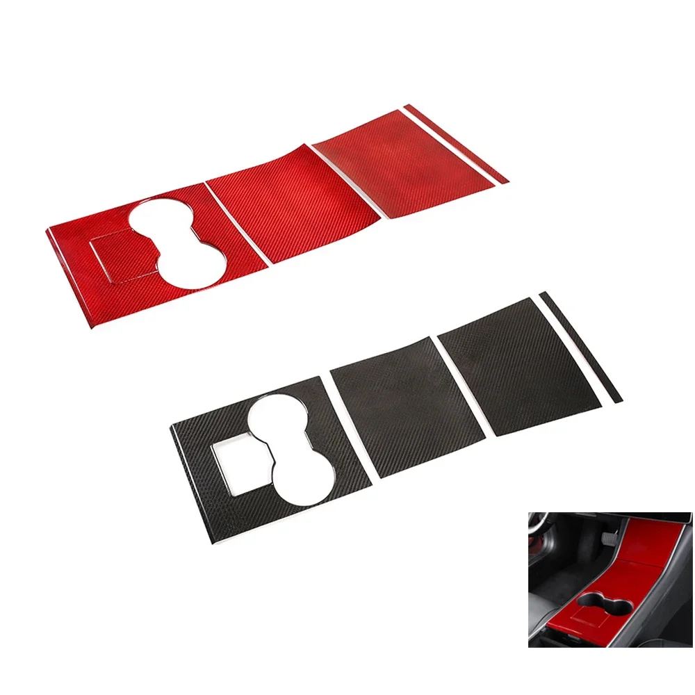 For Tesla Model 3 17-20 Car Carbon Fiber ABS Central Control Panel Protective Patch central Accessories